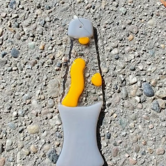 Lava Lamp Handmade Fused Glass Suncatcher - Picture 4 of 8